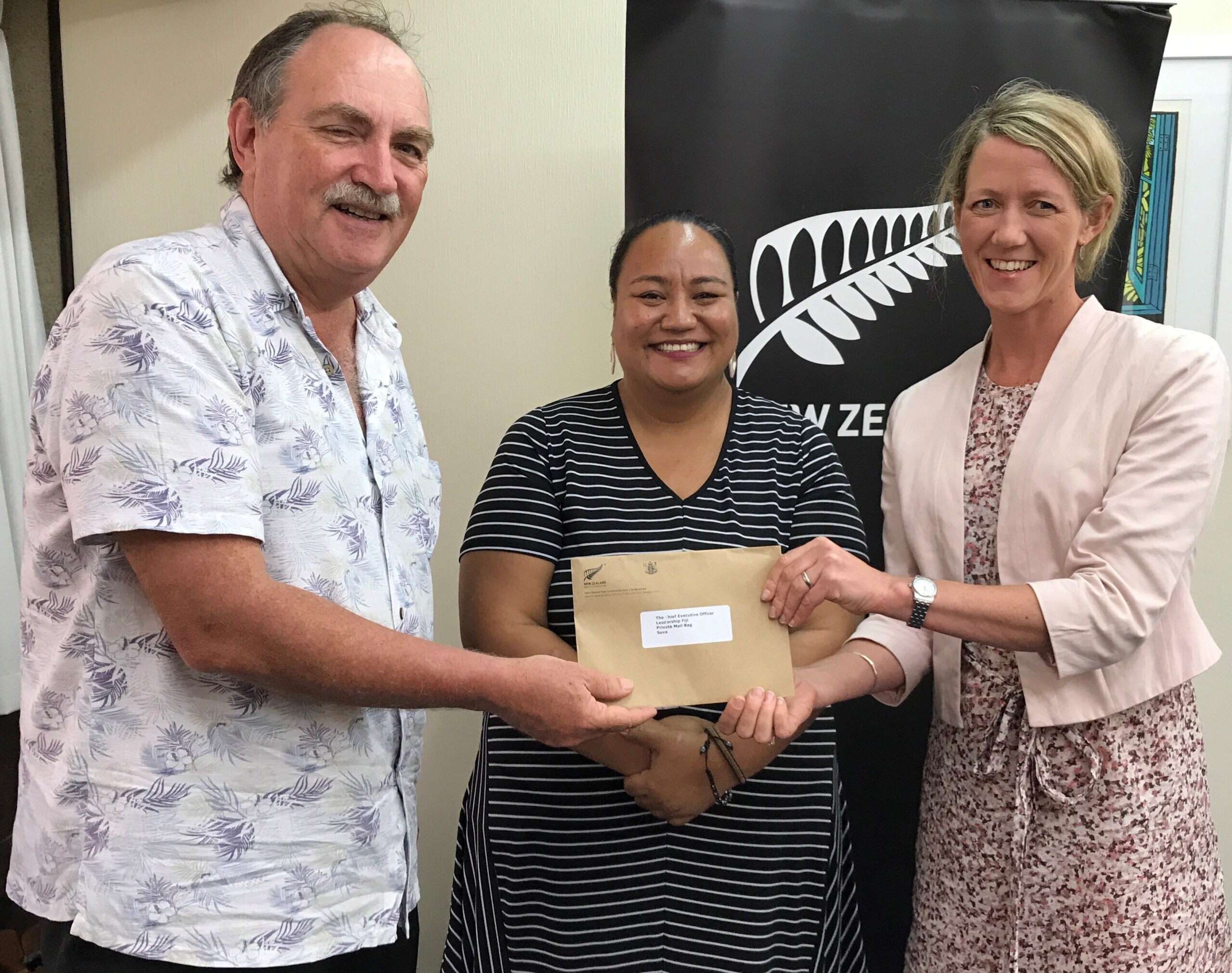 Handover of cheque to Leadership Fiji Pic 2