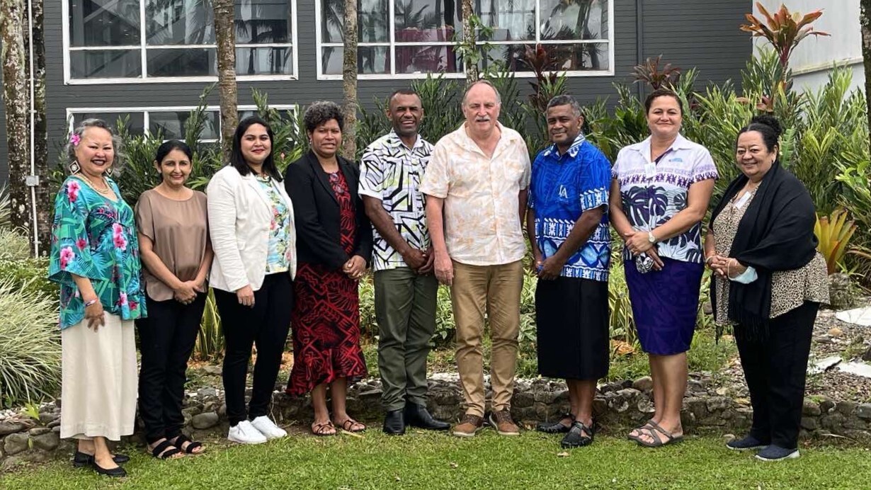 Our Leadership Fiji facilitators with the seven participants